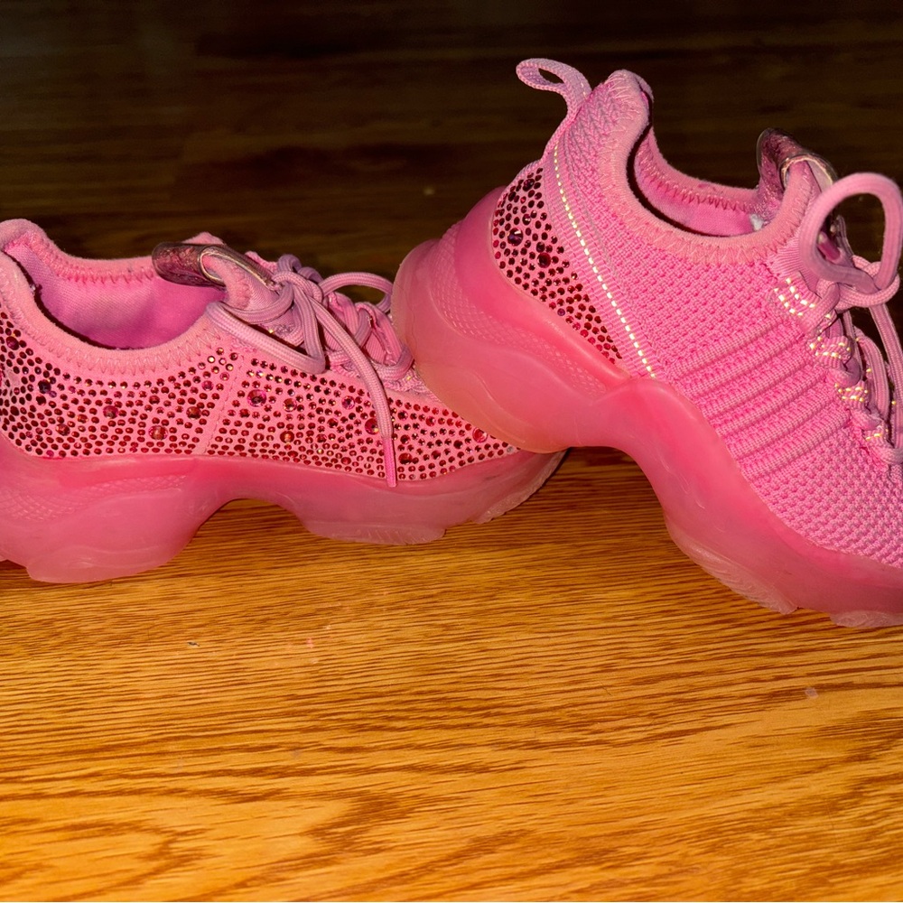 Steve Madden Sparkle Pink Kids Sneakers